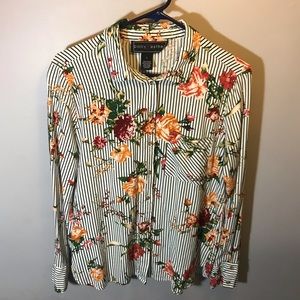 Polly & Esther Floral Button Up
